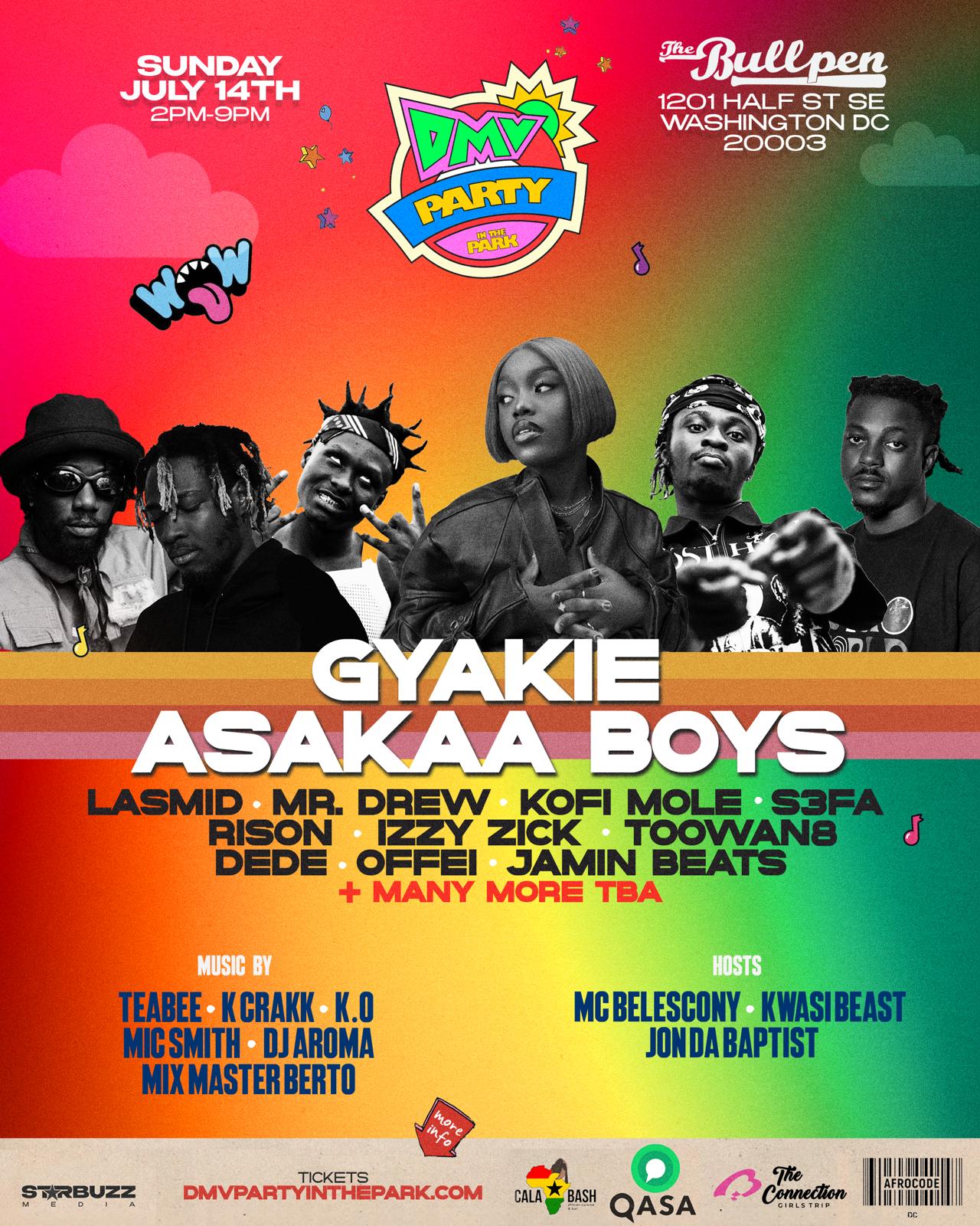 Asakaa Boys & Gyakie Lead All-Star Lineup for DMV Party in the Park